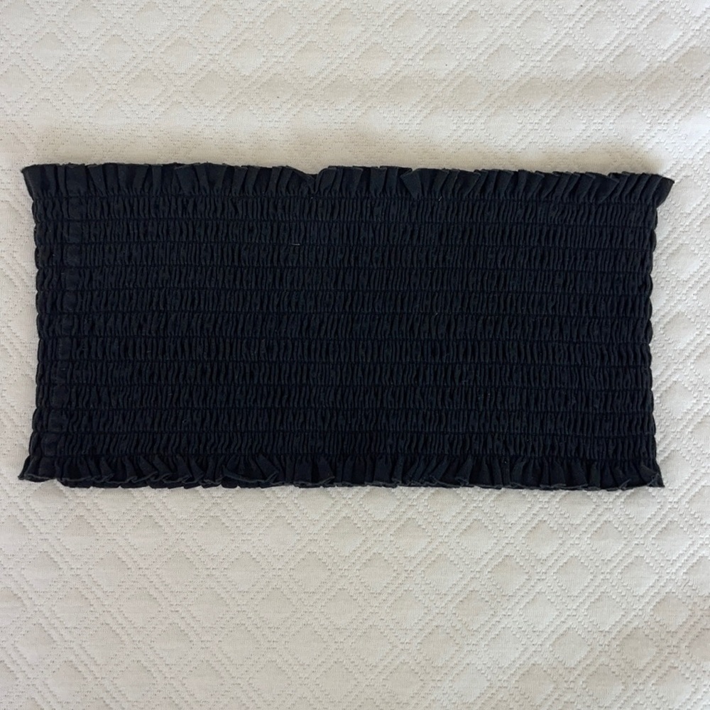 Brandy Melville Black Smocking Bandeau